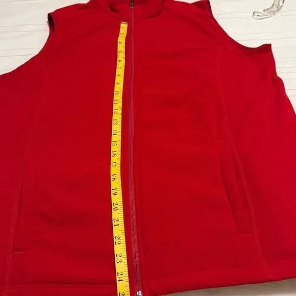 Lands' End Vibrant Red Women's Vest - Picture 5 of 5